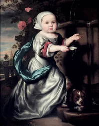 Mladá dívka u fontány, 1662